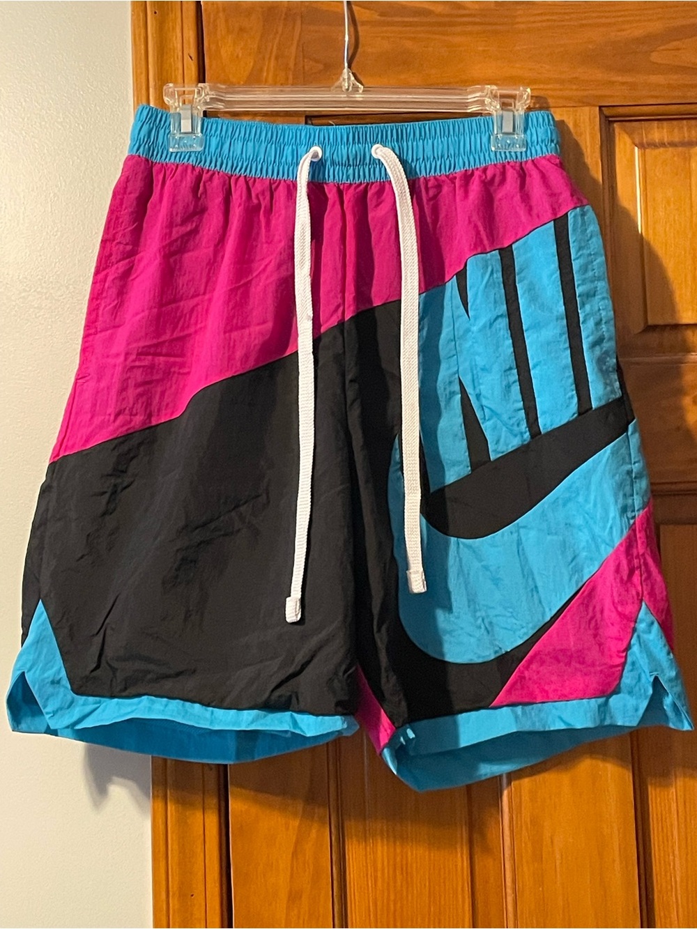 Nike Athletic Shorts in Pink, Black & Teal
